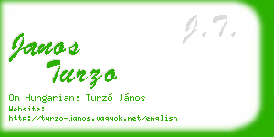 janos turzo business card